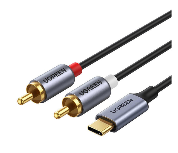 UGREEN CM451 Kabel USB-C do 2x RCA Cinch 1.5m czarny - 1489023 - zdjęcie